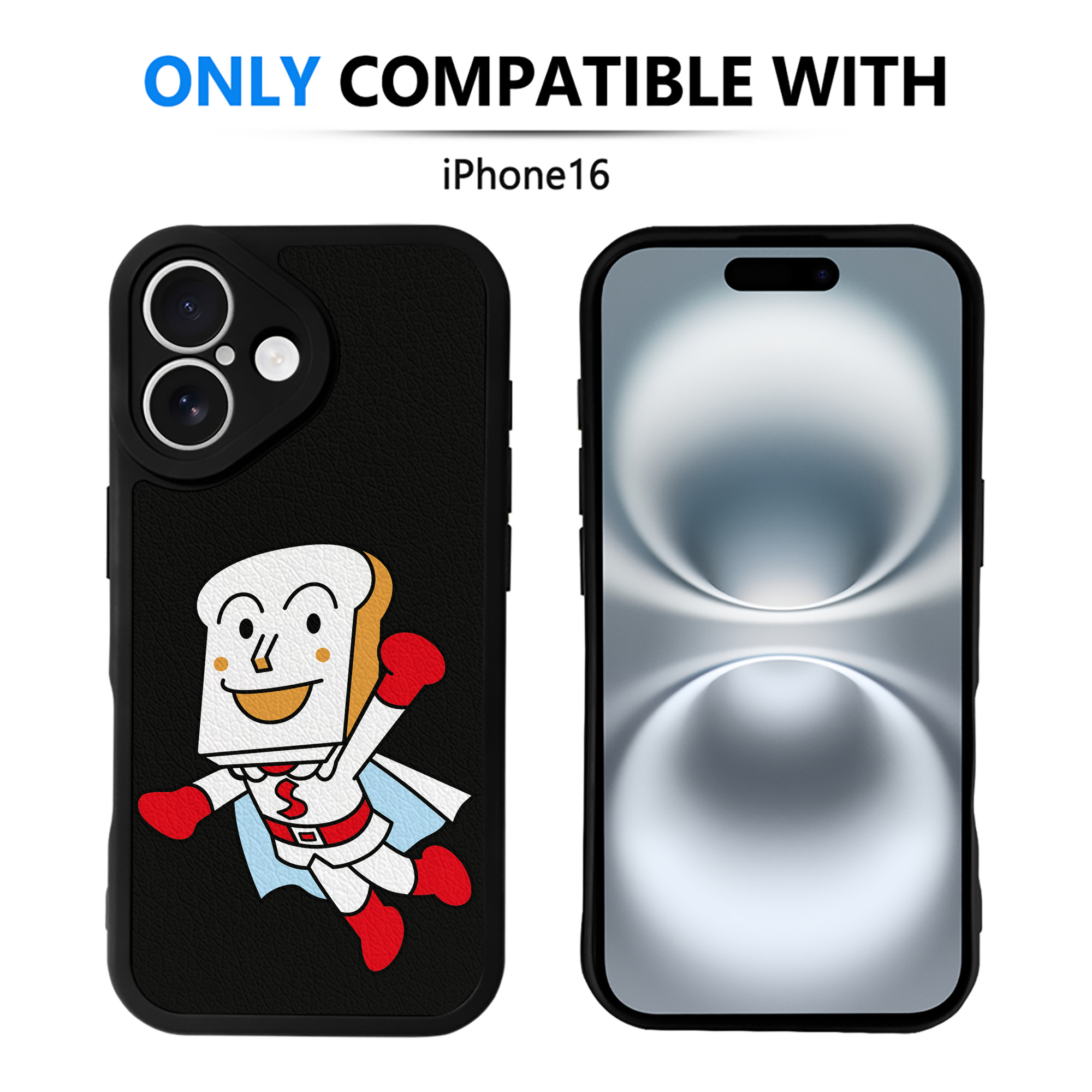（画像用） アンパンマン Anpanman 【iPhone 16シリーズ対応】シリコンスマホケース（レザー調） 材質：シリコン